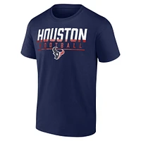 Men's Fanatics  Navy Houston Texans Blocked T-Shirt