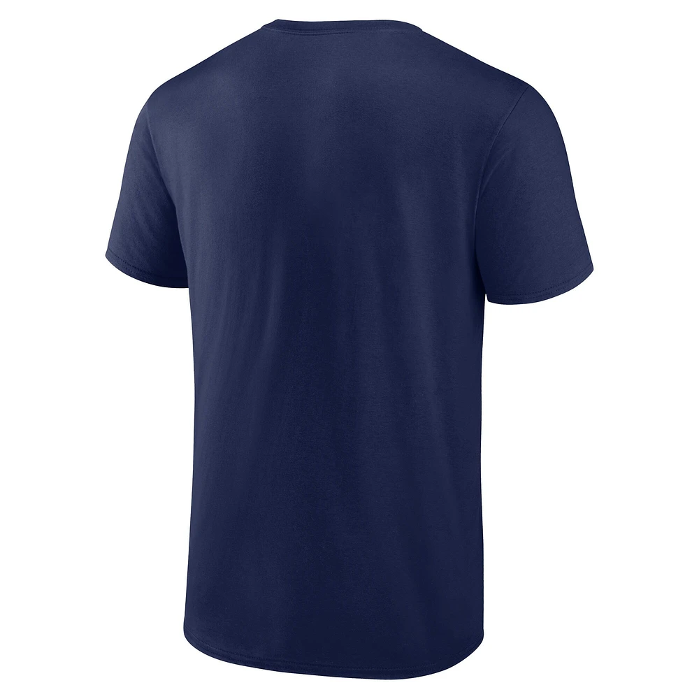 Men's Fanatics  Navy Houston Texans Blocked T-Shirt