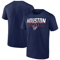 Men's Fanatics  Navy Houston Texans Blocked T-Shirt