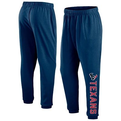 Men's Fanatics Navy Houston Texans Chop Block Fleece Sweatpants