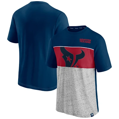 T-shirt colorblock bleu marine Houston Texans Fanatics pour homme