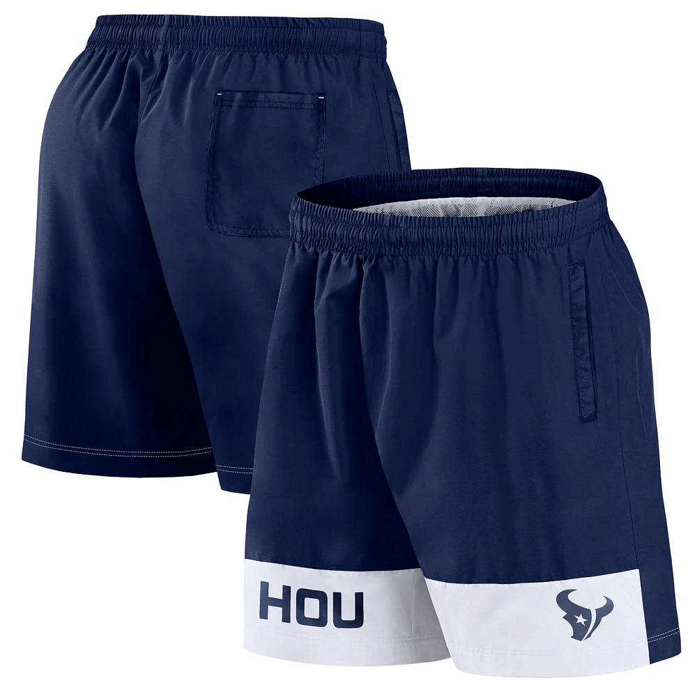 Short Fanatics bleu marine pour homme Houston Texans Elements