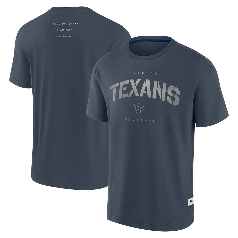 Men's Fanatics Navy Houston Texans Elements Weathered Tonal Future Ground T-Shirt