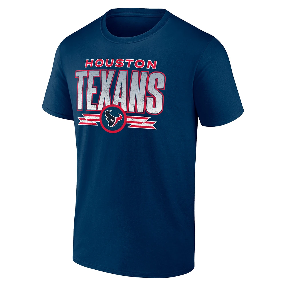 T-shirt fanatiques marine Houston Texans Fading Out pour hommes