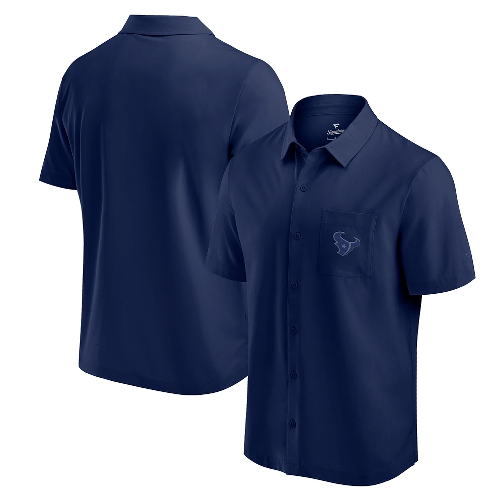 Chemise boutonnée Fanatics Navy Houston Texans Front Office pour hommes