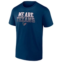 T-shirt bleu marine Fanatics Houston Texans Heavy Hitter pour hommes