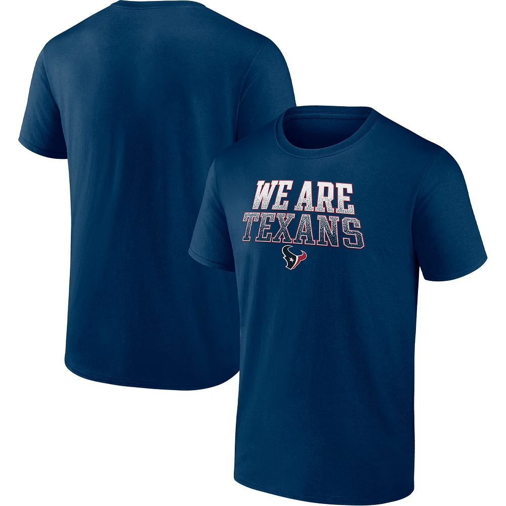 T-shirt bleu marine Fanatics Houston Texans Heavy Hitter pour hommes