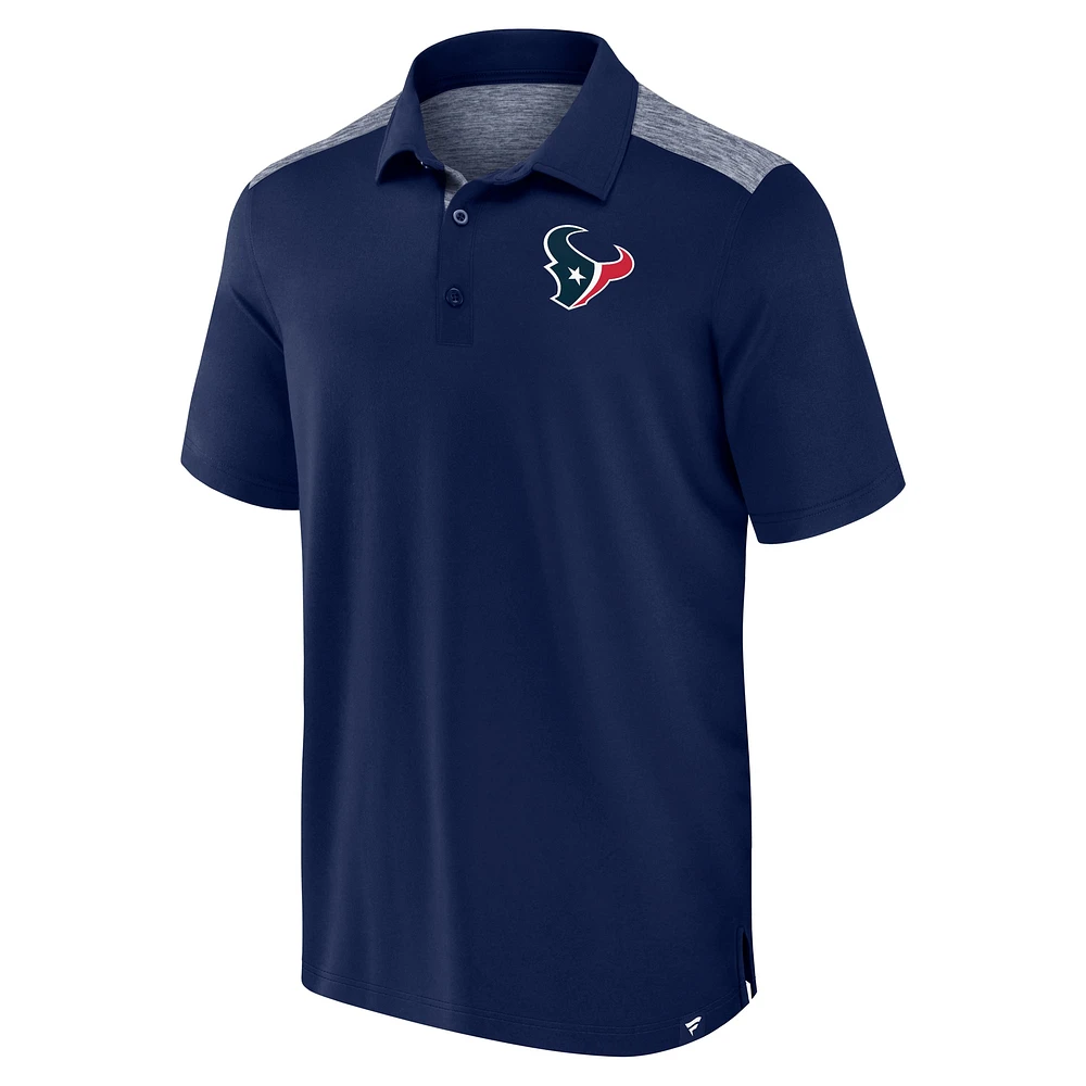 Polo Fanatics bleu marine pour homme Houston Texans Long Shot