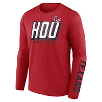 Men's Fanatics  Red Houston Texans Long Sleeve T-Shirt
