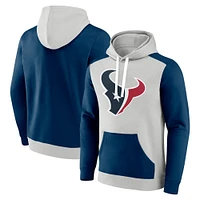 Sweat à capuche en polaire Fanatics pour hommes, argent/bleu marine, Houston Texans Big & Tall Team