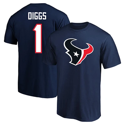 Men's Fanatics Stefon Diggs Navy Houston Texans Big & Tall Player Name Number T-Shirt