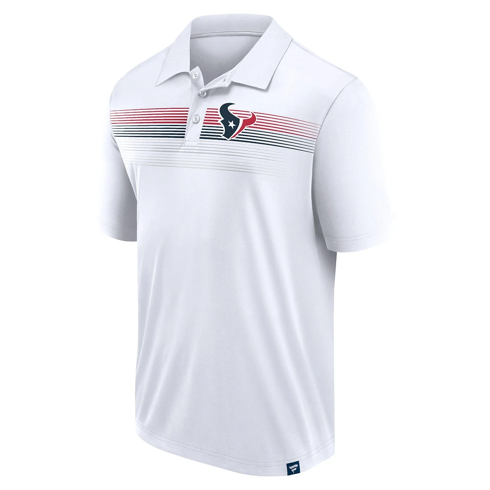 Men's Fanatics White Houston Texans Victory For Us Interlock Polo