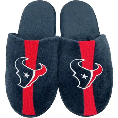 Houston Texans FOCO Striped Team Slippers