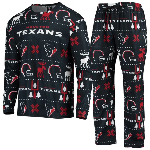 Dallas Cowboys FOCO Team Ugly Pajama Set - Navy