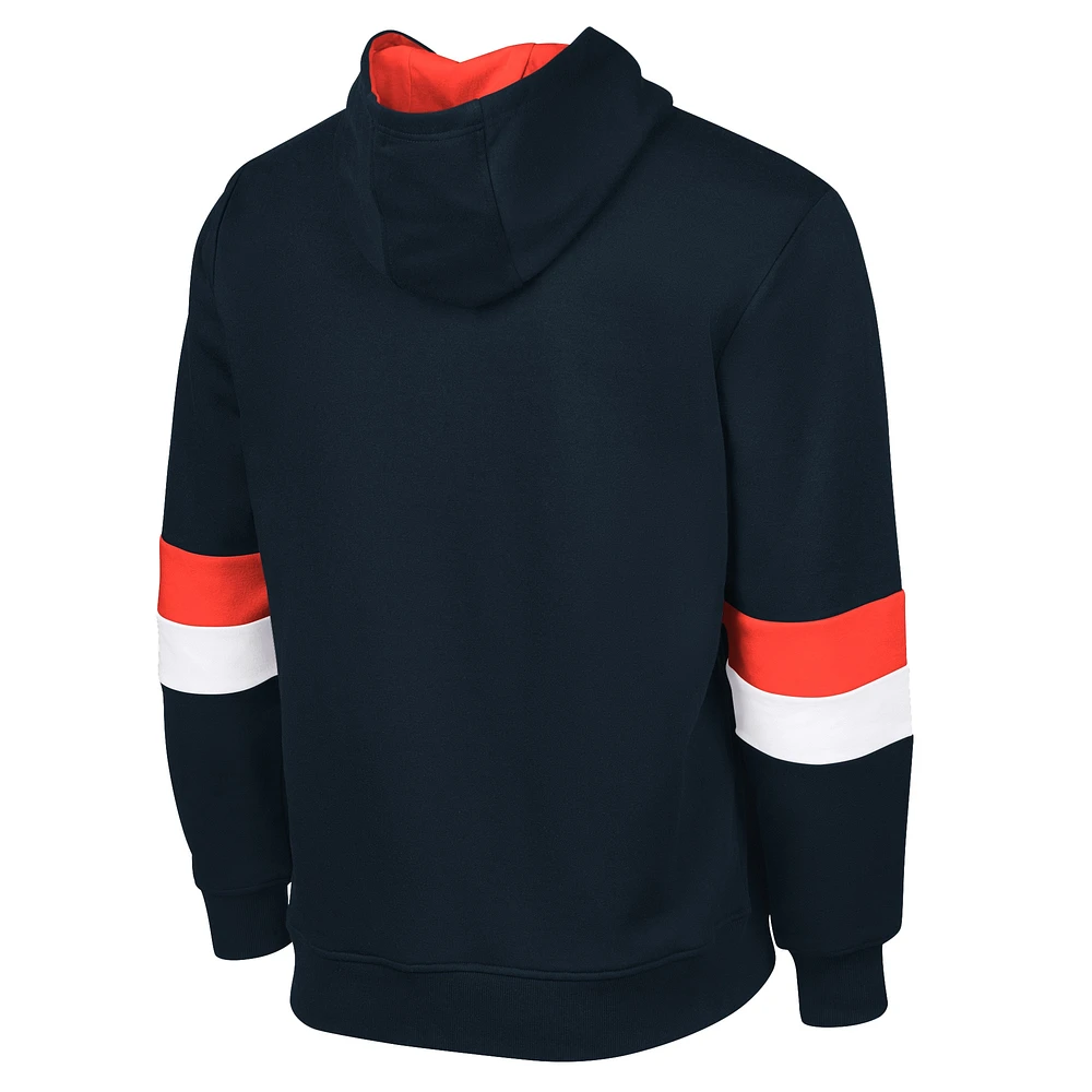 Sweat à capuche adaptatif G-III Sports by Carl Banks bleu marine/rouge pour homme des Houston Texans