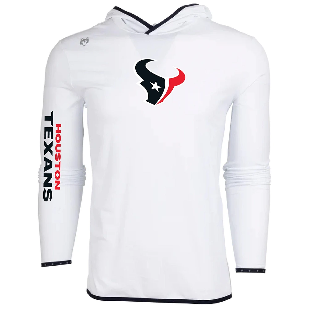 Men's Greyson Clothiers White Houston Texans Colorado Long Sleeve Hoodie T-Shirt