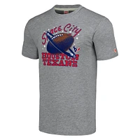 Men's Homage Gray Houston Texans Hyper Local Tri-Blend T-Shirt