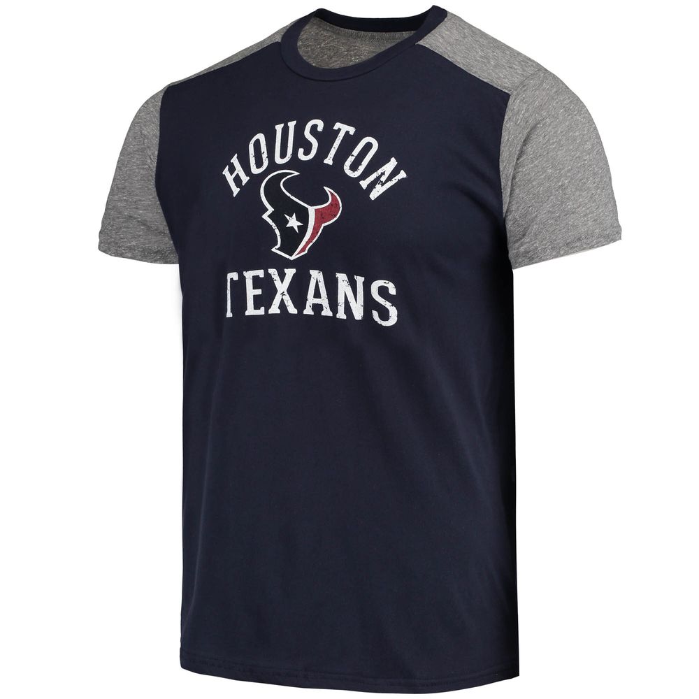 Men's Majestic Threads Navy/Gray Houston Texans Field Goal Slub T-Shirt