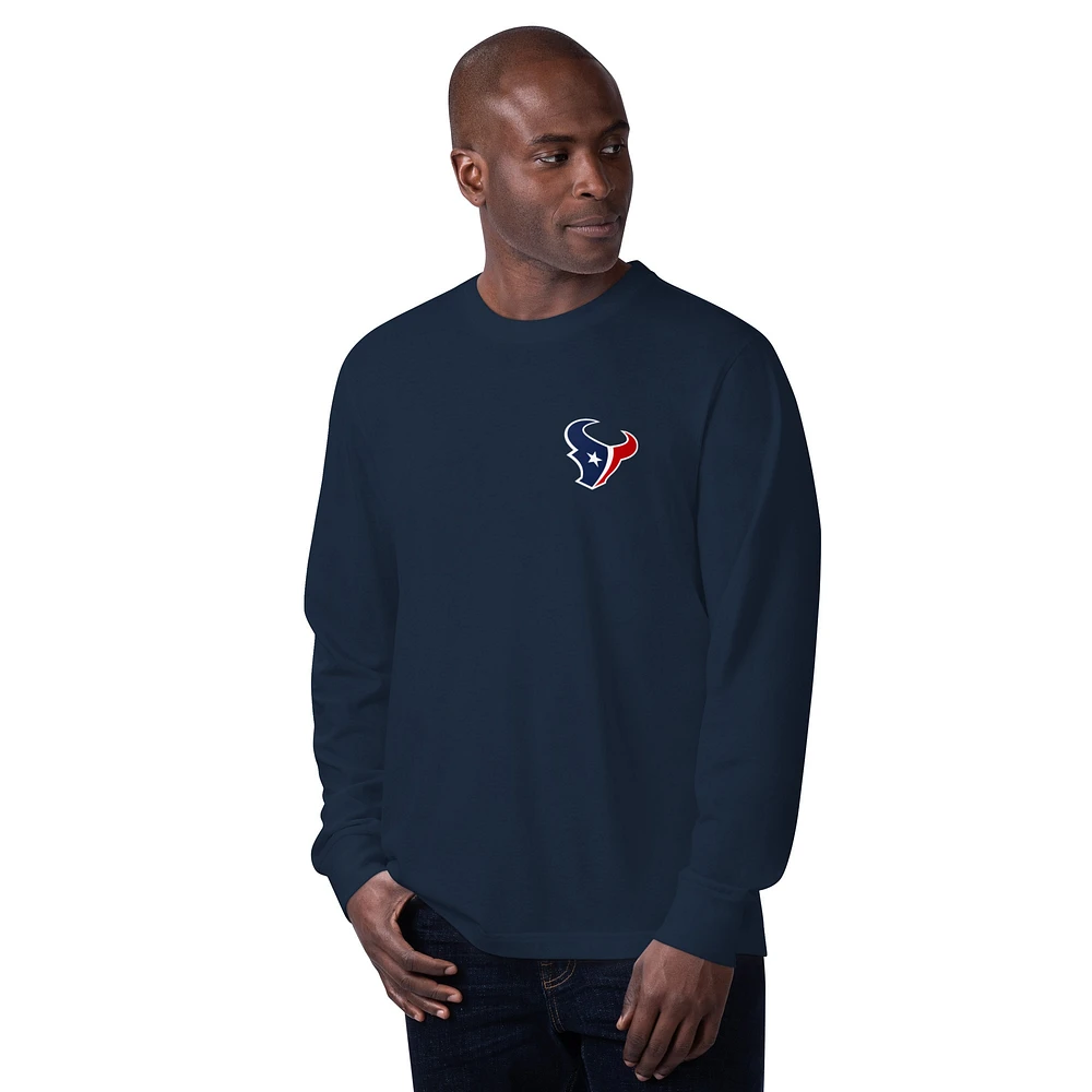 Men's Margaritaville  Navy Houston Texans Hail Mary Long Sleeve T-Shirt