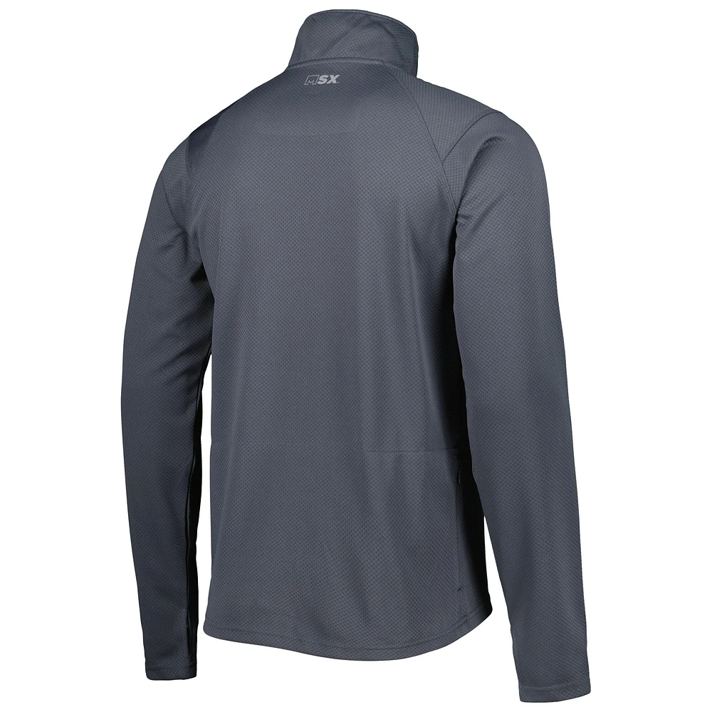 Men's MSX by Michael Strahan Charcoal Houston Texans Half-Zip Pullover