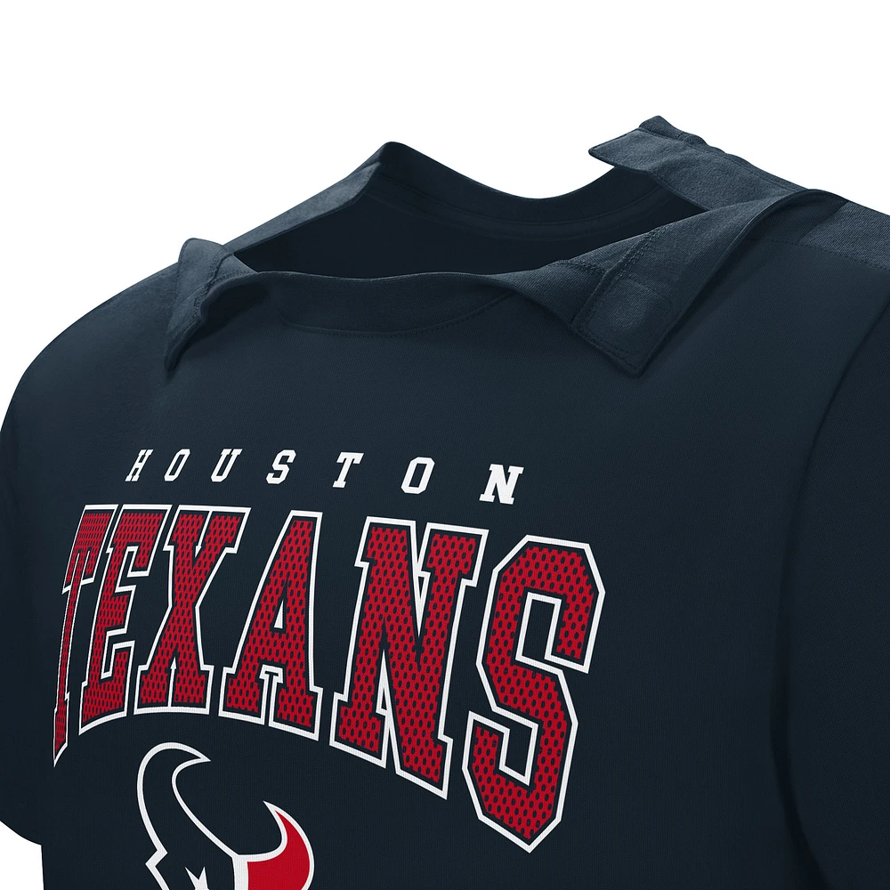 Men's  Navy Houston Texans Home Team Adaptive T-Shirt