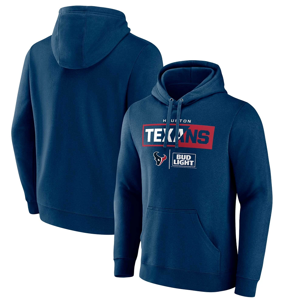 Men's Navy Houston Texans NFL x Bud Light Pullover Hoodie