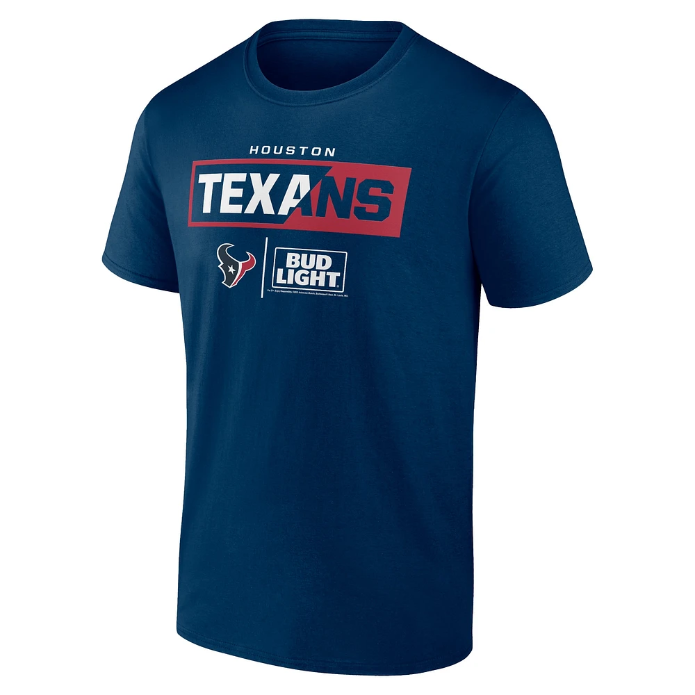 T-shirt bleu marine Houston Texans NFL x Bud Light pour hommes