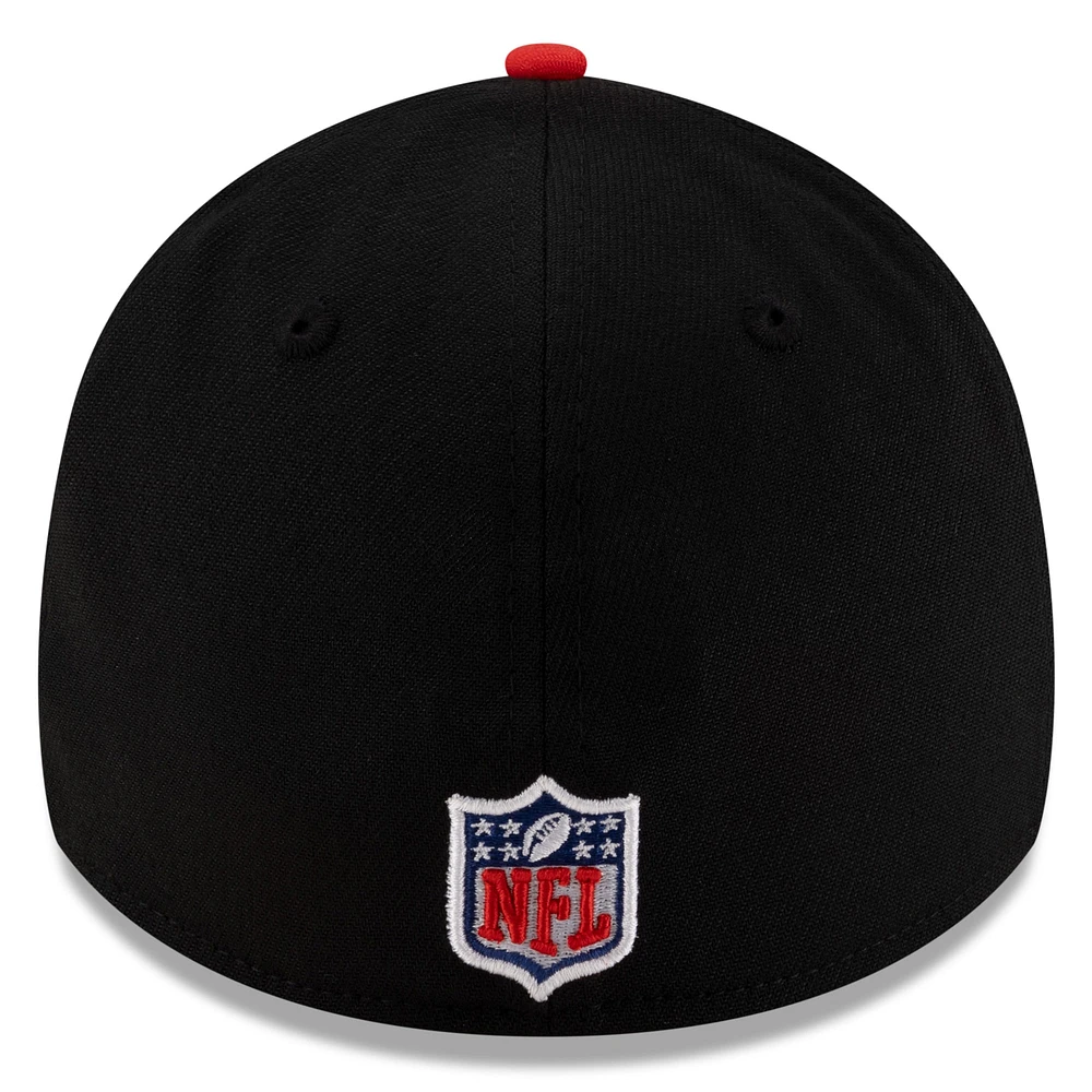 Men's New Era Black/Red Houston Texans 2025 NFL Draft 39THIRTY Flex Hat