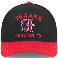 Men's New Era Black/Red Houston Texans 2025 NFL Draft 9FORTY A-Frame M-Crown Adjustable Hat