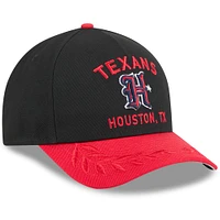 Men's New Era Black/Red Houston Texans 2025 NFL Draft 9FORTY A-Frame M-Crown Adjustable Hat