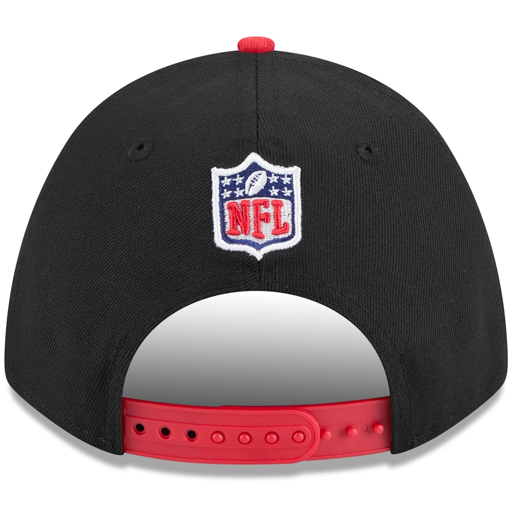 Men's New Era Black/Red Houston Texans 2025 NFL Draft 9FORTY A-Frame M-Crown Adjustable Hat