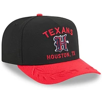 Men's New Era  Black/Red Houston Texans 2025 NFL Draft A-Frame 9FIFTY Snapback Hat