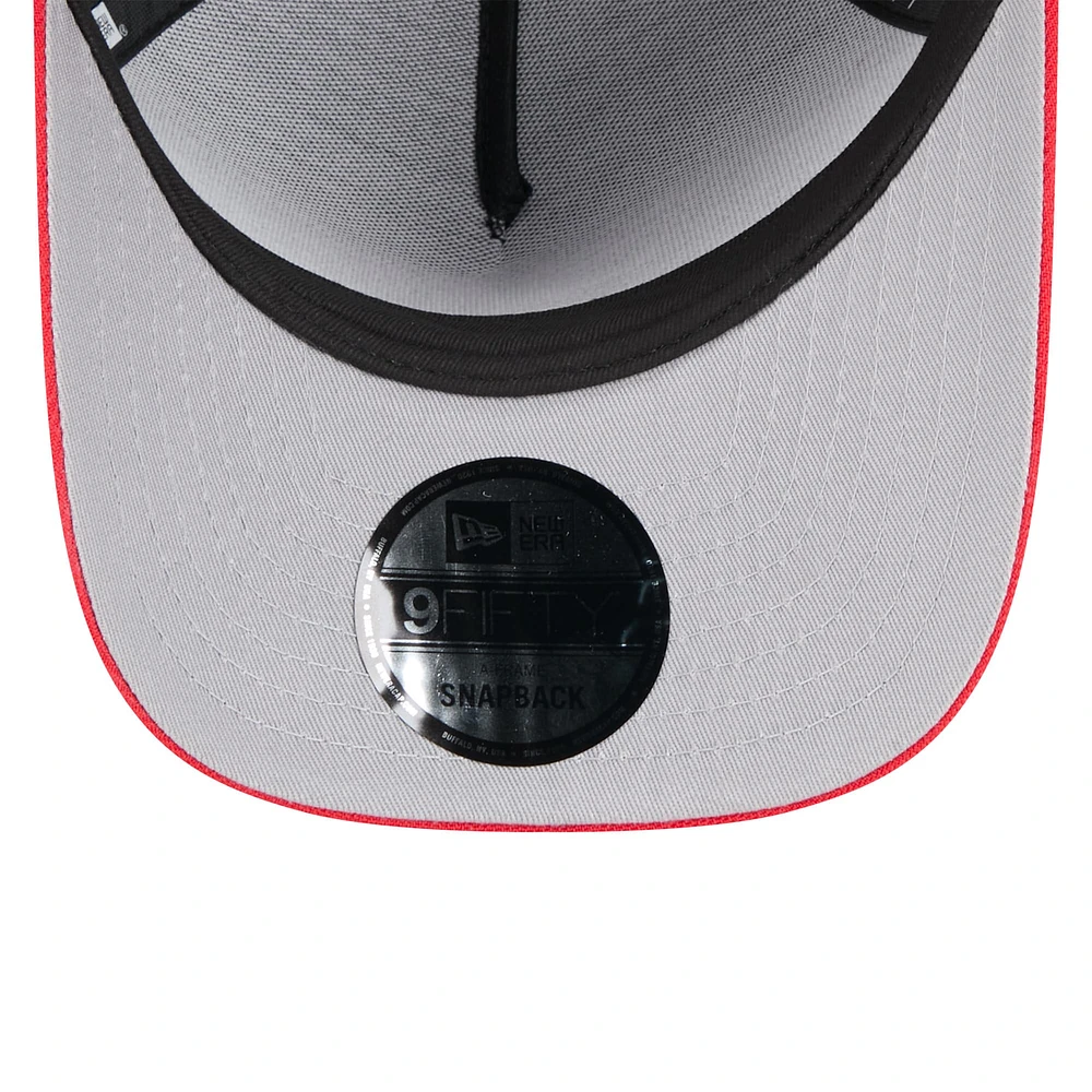 Men's New Era  Black/Red Houston Texans 2025 NFL Draft A-Frame 9FIFTY Snapback Hat