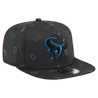 Men's New Era Black Houston Texans Gummy Golfer Snapback Hat