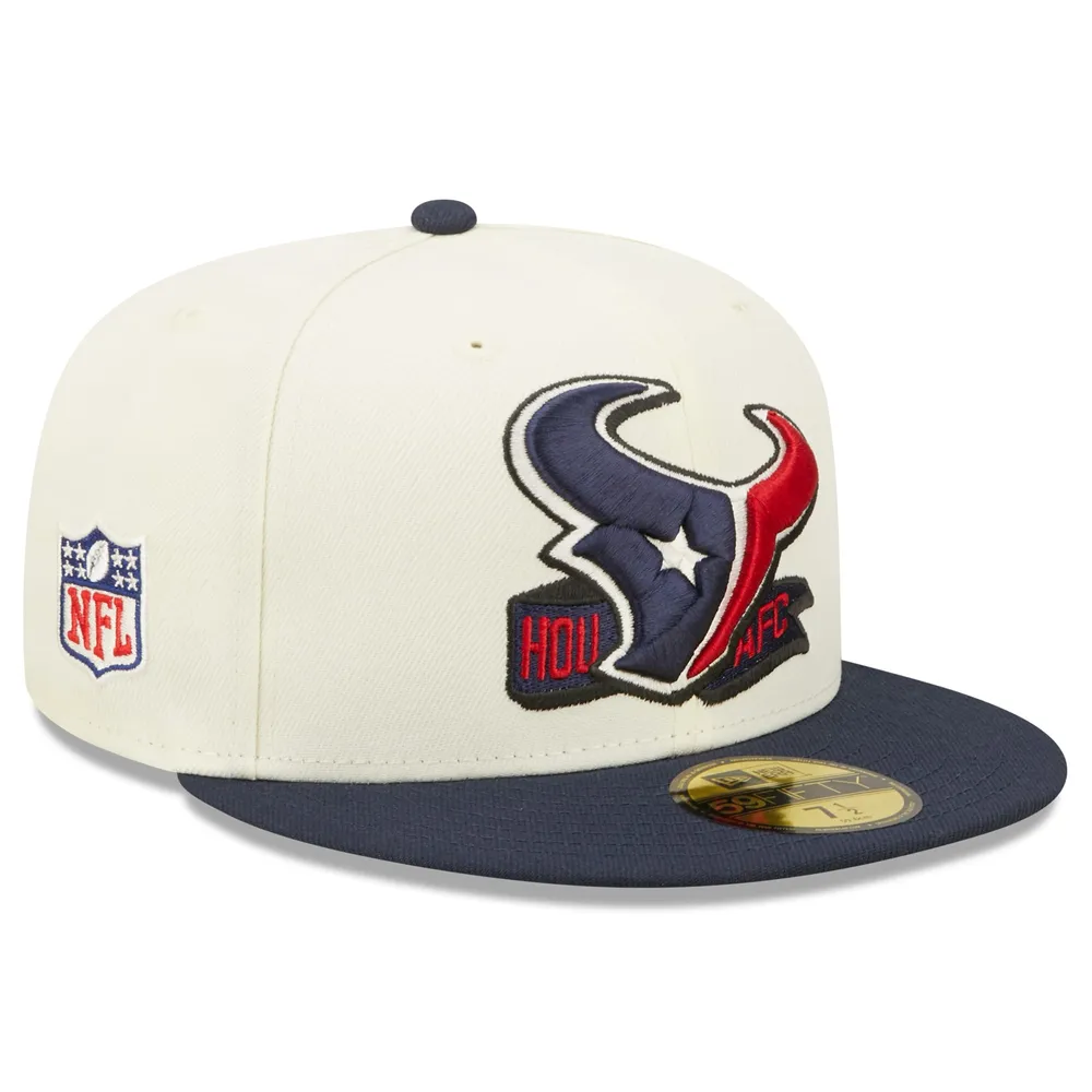Lids Houston Texans New Era 2022 Sideline 59FIFTY Fitted Hat - Cream/Navy