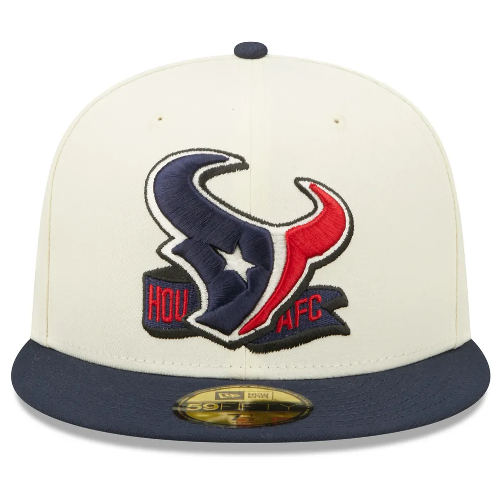 New Era Men's Houston Texans Logo Navy 59Fifty Fitted Hat