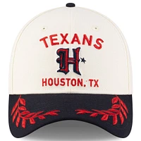 Men's New Era  Cream/Navy Houston Texans 2025 NFL Draft 39THIRTY Flex Hat