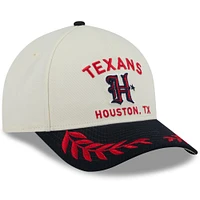 Casquette ajustable New Era 9FORTY A-Frame M-Crown pour homme, crème/bleu marine, Houston Texans, draft NFL 2025