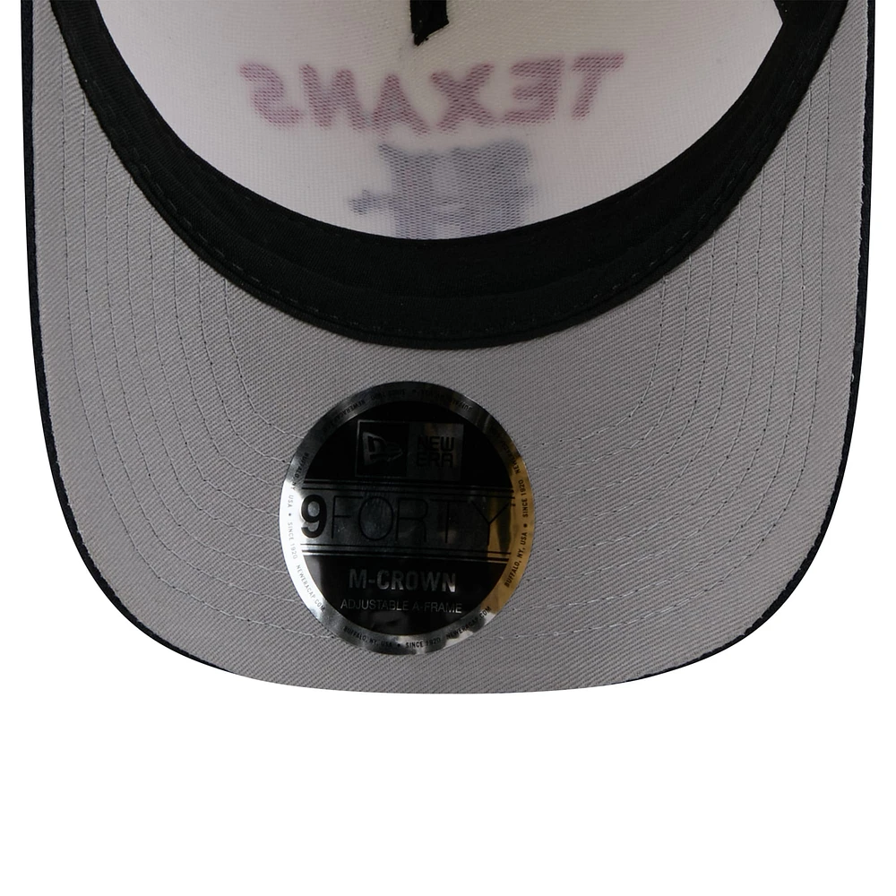 Casquette ajustable New Era 9FORTY A-Frame M-Crown pour homme, crème/bleu marine, Houston Texans, draft NFL 2025