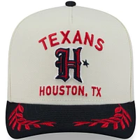 Men's New Era  Cream/Navy Houston Texans 2025 NFL Draft A-Frame 9FIFTY Snapback Hat
