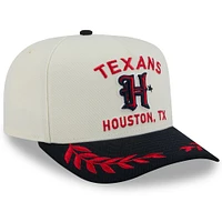 Men's New Era  Cream/Navy Houston Texans 2025 NFL Draft A-Frame 9FIFTY Snapback Hat