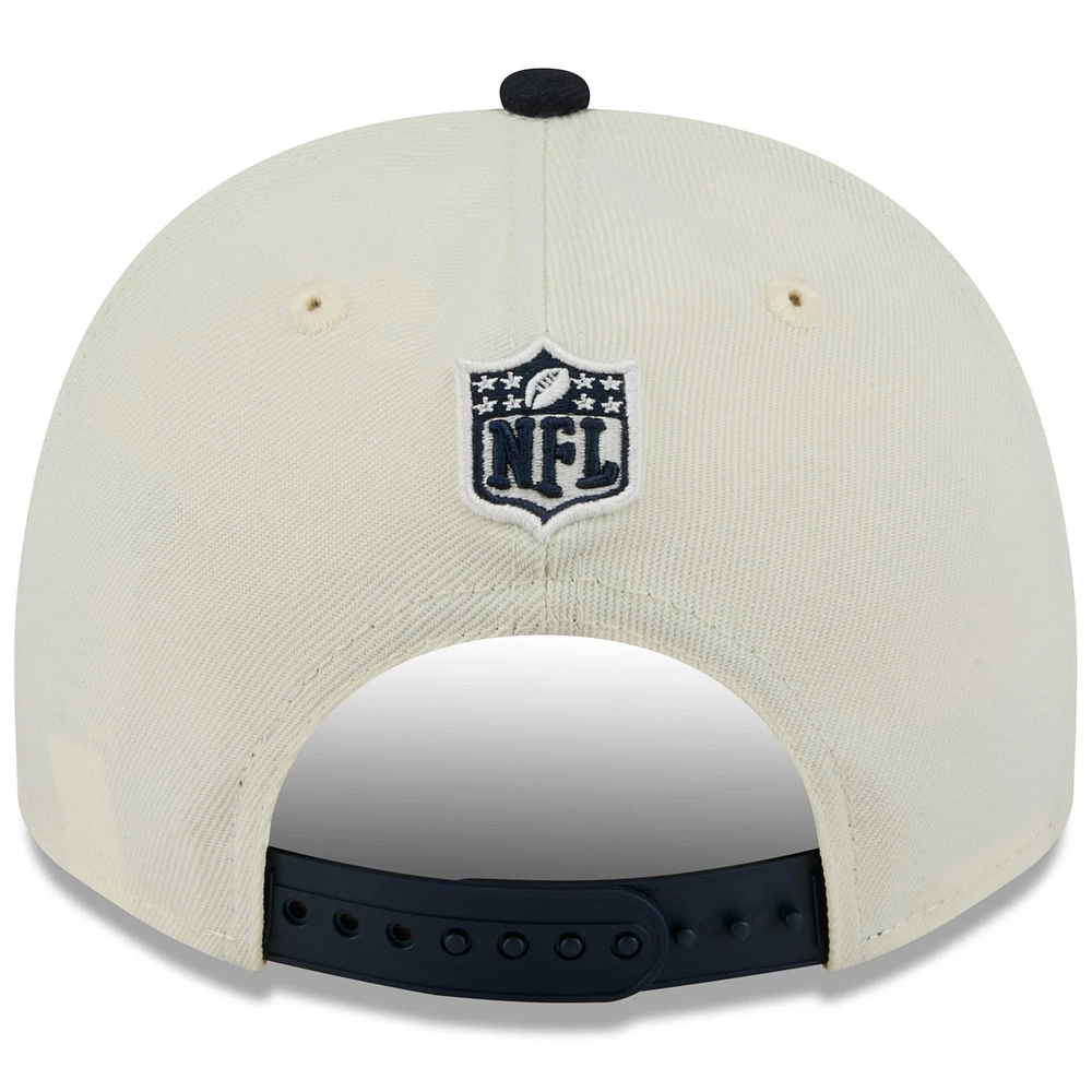 Men's New Era  Cream/Navy Houston Texans 2025 NFL Draft A-Frame 9FIFTY Snapback Hat