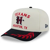 Men's New Era  Cream/Navy Houston Texans 2025 NFL Draft A-Frame 9FIFTY Snapback Hat