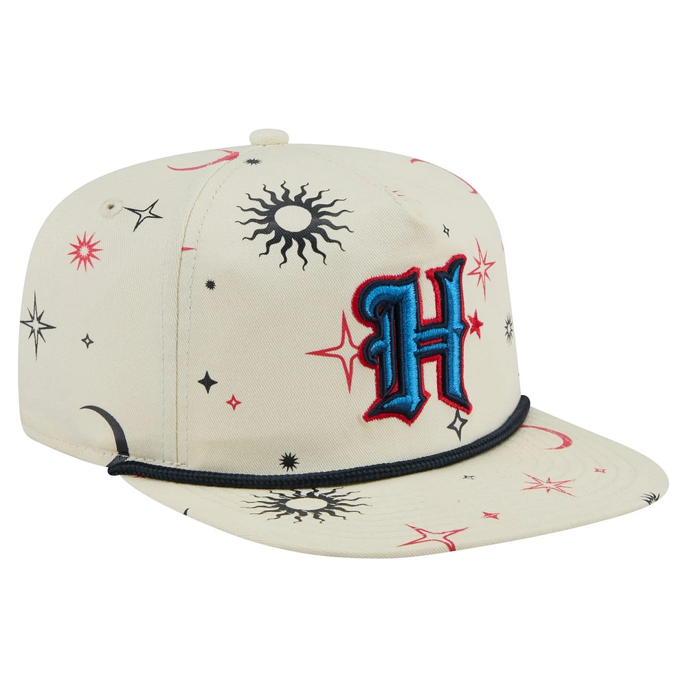 Men's New Era Cream Houston Texans Celestial Golfer Adjustable Hat