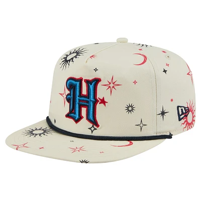 Men's New Era Cream Houston Texans Celestial Golfer Adjustable Hat
