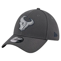 Men's New Era Graphite Houston Texans  Main 39THIRTY Flex Hat