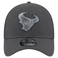 Men's New Era Graphite Houston Texans  Main 39THIRTY Flex Hat