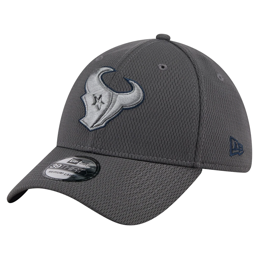 Men's New Era Graphite Houston Texans Main 39THIRTY Flex Hat