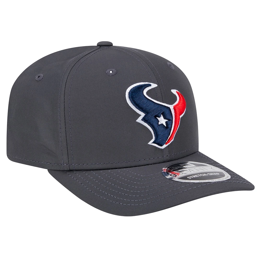 Men's New Era  Graphite Houston Texans Main 9SEVENTY Stretch-Snap Hat