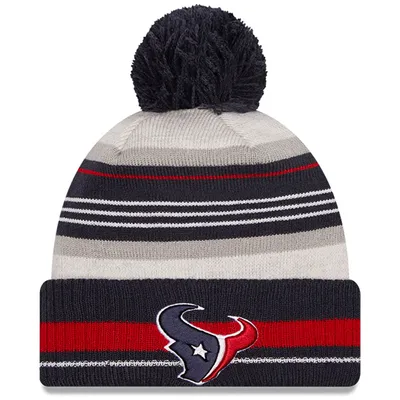 Men's New Era Navy New England Patriots 2022 Sideline Cuffed Pom Knit Hat